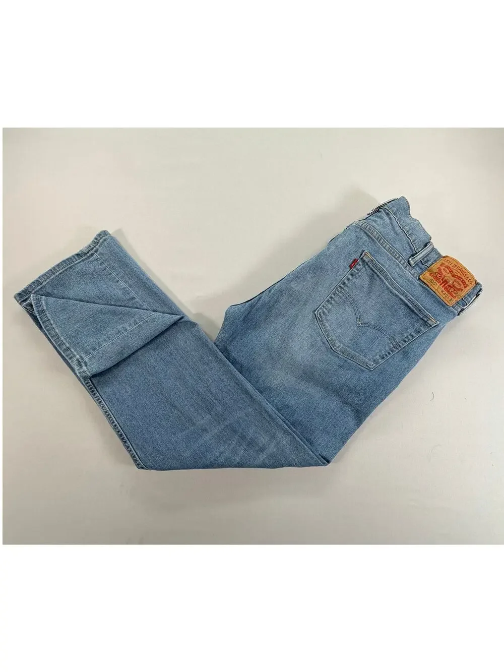 Levi's 505 Regular Fit Jeans Mens 40x30 Light Wash Straight Leg Denim